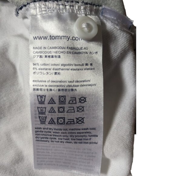 Tommy Hilfiger| White Polo Tennis Sporty Casual Shirt Logo Graphic |Size: XXS - Picture 8 of 8